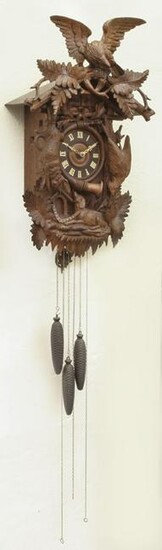 Black Forest carved cuckoo clock