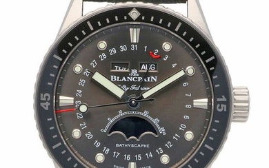 Blancpain Fifty Fathoms Bathyscaphe Complete Calendar Watch Stainless Steel 2648 Automatic Men's