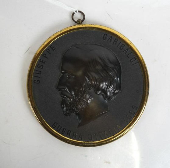 Bois Durci Medallion - Giuseppe Garibaldi