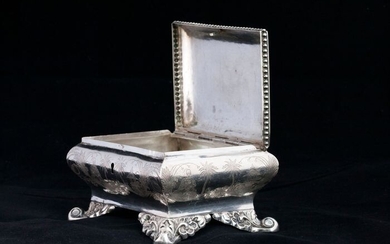 Box, Sugar box (1) - .687 silver - Gunther - Germany - Early 19th century