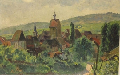 CAMMISSAR Auguste (1873-1962) - HST SBD "Village du vignoble" 54...