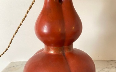 CHINE, XXème siècle Vase double gourde à... - Lot 289 - Pescheteau-Badin