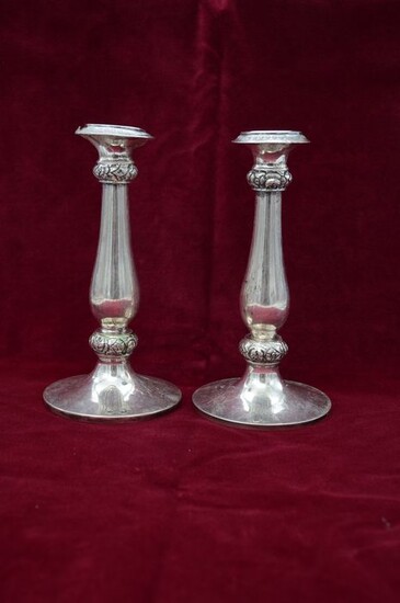 Candlestick (2) - .800 silver - Austria - Early 20th century