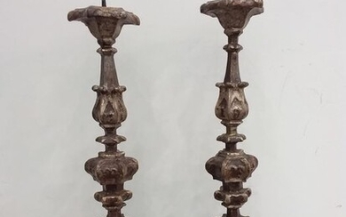 Candlestick (2) - Wood - First half 18th century