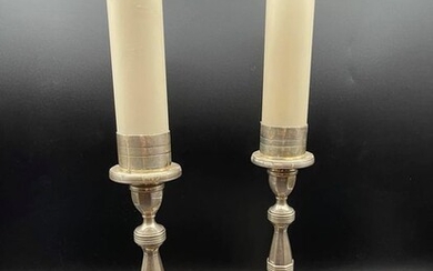 Candlestick, Beautiful Pair of Antique Portuguese Silver Candlesticks, 40cm ( 16 inches) / 963g (44 oz) (-2) - Silver - Portugal - 1938/1984