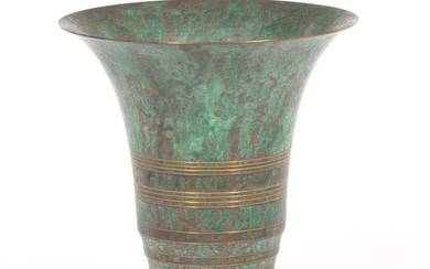 Carl Sorensen Art Deco Verdigris Vase
