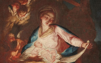 Carlo Maratta, follower of - The Adoration of the Child