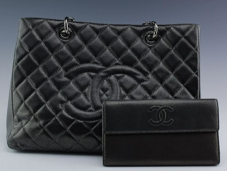 Chanel Grand Shopping Tote & Pocket Book Wallet