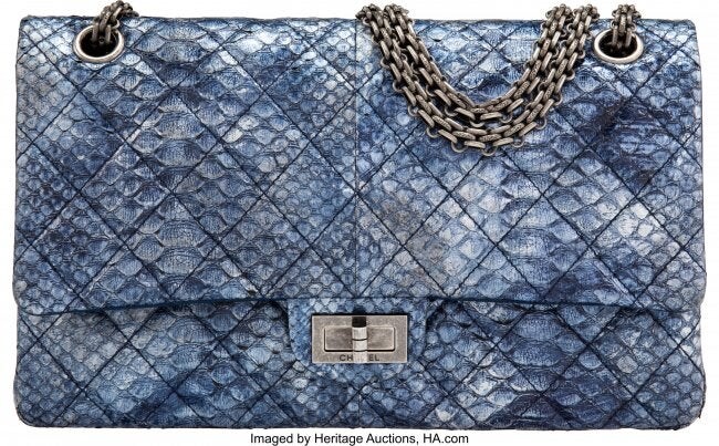 Chanel Limited Edition Iridescent Blue Quilted P