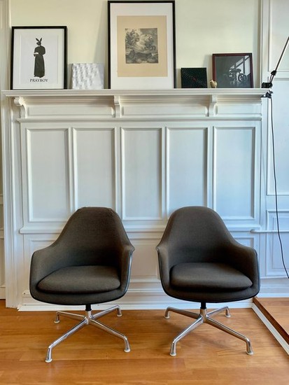 Charles Eames, Ray Eames - Vitra - Armchair (2) - Lose Cushions Chair EA178