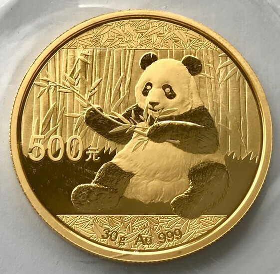 China - 500 Yuan 2017 - Panda - 30g - Gold