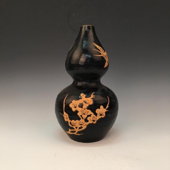 Chinese Cizhou Kiln Pottery Double-Goured Vase