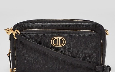 Christian Dior Black Pebbled Leather
