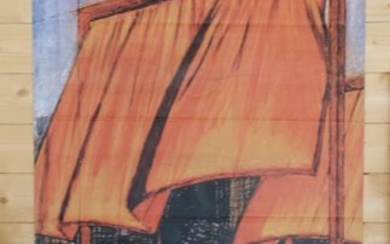 Christo & Jeanne-Claude (1935-2020) - Big Banner: Bass Museum of Art in Miami Beach, front and back