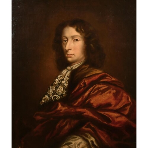 Circle of Sir Peter Lely (1618-1680) British. Bust Portrait ...