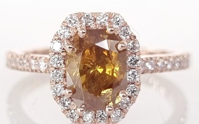 Cocktail ring - Rose gold - 1.66ct. Diamond