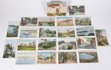 Collection of 20 Vintage Nantucket Post Cards and One Souvenir Folder of Nantucket Massachusetts