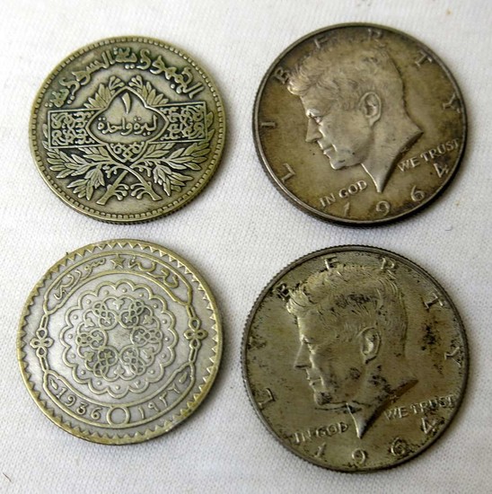 Collection of 4 Old Silver Coins