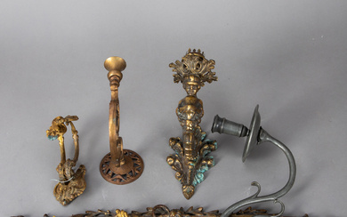 Collection of various chandelier arms and decorative elements, France and others, 19th/20th century.