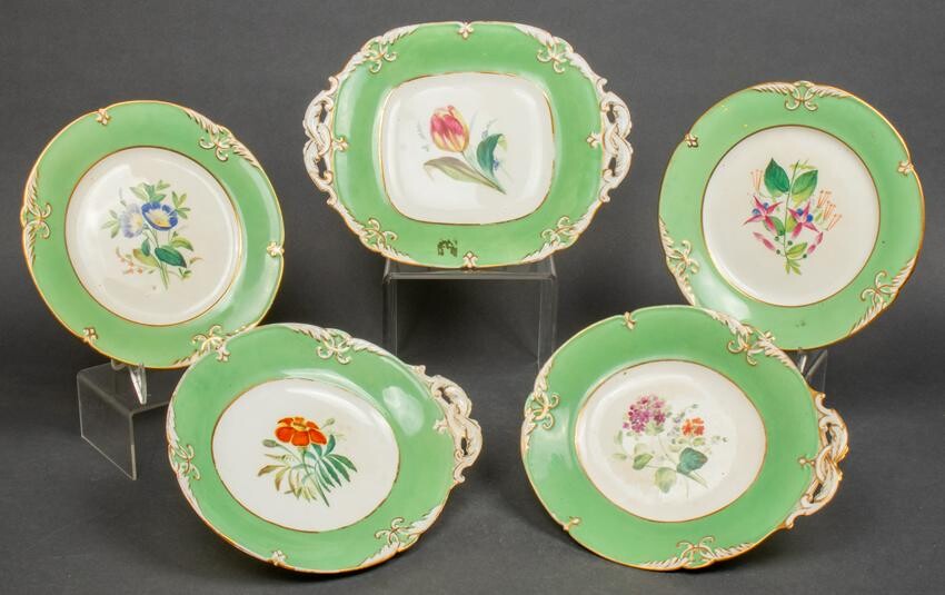 Continental Hand Painted Porcelain Dishes, 5
