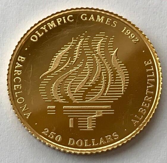 Cook Islands - 250 Dollar 1991 - Olympic Games 1992 - 1/4 oz - Gold