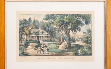 Currier & Ives "... Sweet Home" Lithograph, 1869