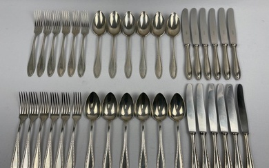 Cutlery set - Cutlery set for 12 people / 36 pieces - Manufacturer: August Wellner 'AWS' - silver plated - excellent condition