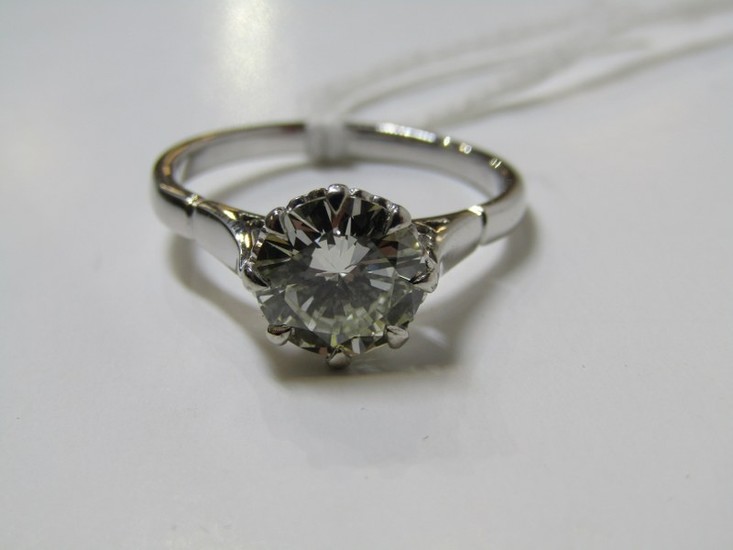 DIAMOND SOLITAIRE RING, 18ct white gold diamond solitaire in...