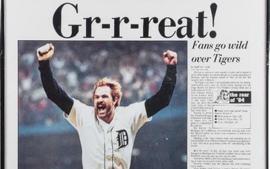 Detroit Free Press Kirk Gibson Framed Poster (1984 World Series)