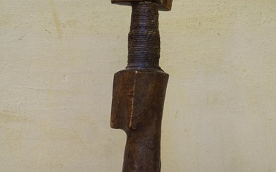 Doll - Cord, Leather, Wood - Mossi - Burkina Faso