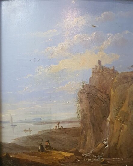 Dutch School (XVII-XVIII), Circle of Albert Cuyp - Rocky landscape near the sea