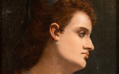 Ecole FRANCAISE du XIXème siècle Portrait de la Castiglione Toile 47 x 38 cm Virginia...
