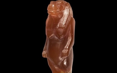 Egyptian Carnelian Taweret Amulet - 4×0×0 cm