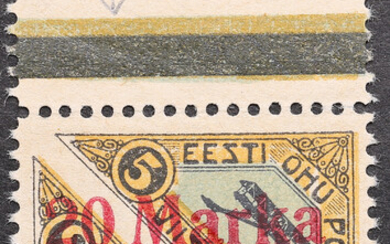 Estonia air mail stamp with 20 Marka 1923 overprint on 5 Marka