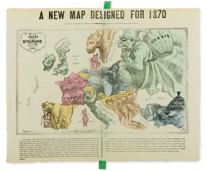 Europe.- Hadol (Paul) A New Map Designed for 1870 [or]
