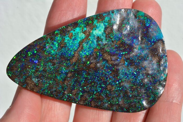 Extraordinary Opal Boulder Pinpoint Cabochon - 70×45×9 mm - 56 g