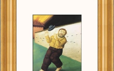 Fernando Botero The Wall (Execution) Custom Framed Print