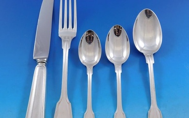 Fiddle Thread 800 Silver Flatware Set Cutlery Service Dinner Size 28 pcs total