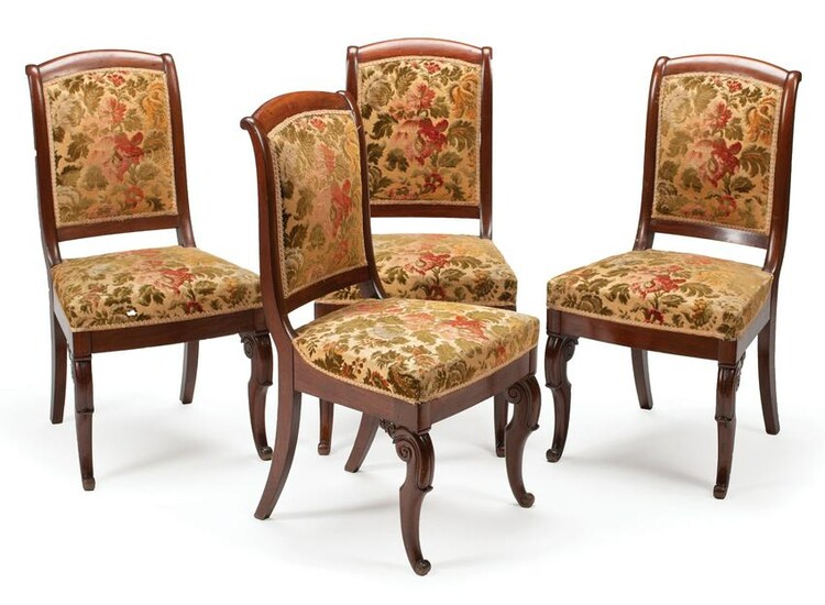 Four Louis Philippe Mahogany Side Chairs