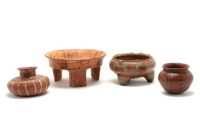 Four Pieces of Pre-Columbian Pottery.