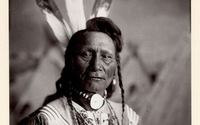 Frank Bennett Fiske - 1983 - Red Indian Chief "Kicks the Iron", Sioux Reservation, South Dakota, USA, c 1900, printed 1983