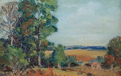 Frank Calder (Am. 1890-1968), Landscape, oil on board