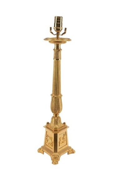 French Empire-Style Bronze Candlestick