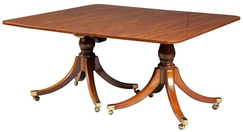 George III Mahogany Two-Pedestal Dining Table