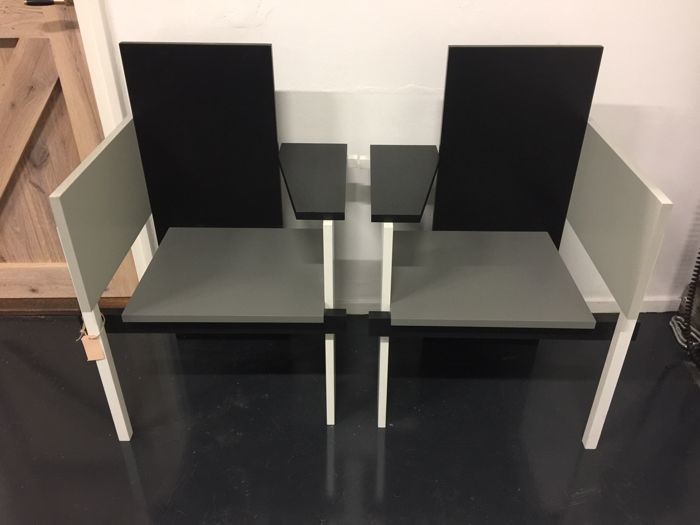 Gerrit Rietveld by Rietveld - 2x Berlin chair