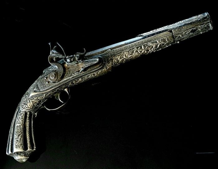 Greece - turkey albania balkan bulgaria - ottoman arabic oriental gun MUSEUM QUALITY - kobur - Flintlock - Pistol