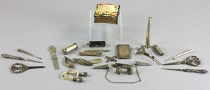 Group of Silver Sewing Collectibles