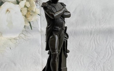 Handmade French Commander Napoleon Bonaparte Military Bronze Statue