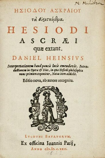 Heinsius, Daniel Hesiodi Ascraei quae extant (Hesiodou