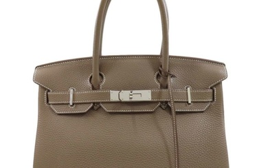 Hermes Birkin 30 Etoupe Handbag Taurillon Ladies HERMES